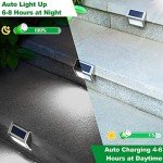 Cool White Solar Fence Lights - 6 Pack