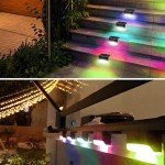 12-Pack Multicolor Solar Garden Step Lights