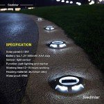 Siedinlar Solar Garden Lights - 4 Pack Cool White