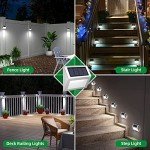 Cool White Solar Fence Lights - 6 Pack