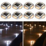 8 Pack Solar Garden Lights - Waterproof Deck Markers