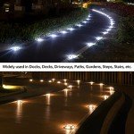 8 Pack Solar Garden Lights - Waterproof Deck Markers