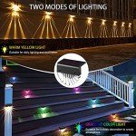 MUSUNIA 4 Pack Solar Garden Fence Lights