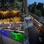 MUSUNIA 4 Pack Solar Garden Fence Lights