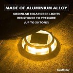 Siedinlar Solar Deck Lights - 4 Pack, 2 Colors