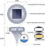 Siedinlar Solar Deck Lights - 4 Pack, 2 Colors