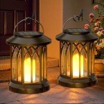 KOOPER 2-Pack Solar Hanging Garden Lanterns
