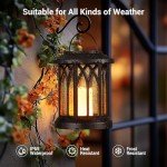 KOOPER 2-Pack Solar Hanging Garden Lanterns