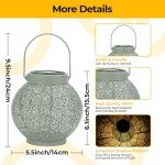 Solar Lanterns for Garden, Patio & Pathway - 2 Pack