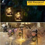 Butterfly Solar Lanterns for Garden - 2 Pack