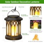KOOPER 2-Pack Solar Hanging Garden Lanterns