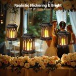 KOOPER 2-Pack Solar Hanging Garden Lanterns