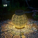 Solar Lanterns for Garden, Patio & Pathway - 2 Pack
