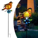 Yellow Hummingbird Solar Garden Pathway Lights