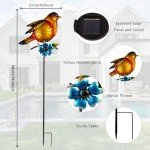 Yellow Hummingbird Solar Garden Pathway Lights