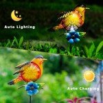 Yellow Hummingbird Solar Garden Pathway Lights