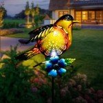 Yellow Hummingbird Solar Garden Pathway Lights