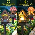 Solar Mushroom Fairy Lights - 2 Pack Garden Décor