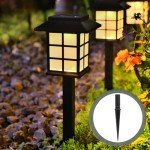 VANZACK Solar Garden Light Plastic Ground Stakes - 10 Pack