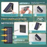 Solpex Solar Step Lights 2 Pack Solar Fence Lights Solar Outdoor Lights Waterproof for Stair Deck Porch Patio Fence Garden Yard (Warm White)