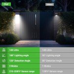 Solar Motion Sensor Garden Lights - 2 Pack