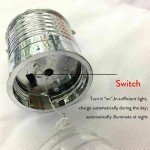 Solar Hanging Camping Lights Garden Yard Pathway Waterproof LED Light Bulb (White)
