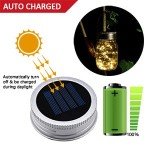 Solpex Solar Mason Jar Lights, 4 Pack Solar Garden Lights 30 LED Mason Jar Solar Lights Waterproof Solar Lanterns Outdoor/Indoor Hanging Lantern Mason Jar for Garden, Patio, Courtyard Wedding Party
