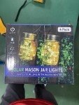 Solpex Solar Mason Jar Lights, 4 Pack Solar Garden Lights 30 LED Mason Jar Solar Lights Waterproof Solar Lanterns Outdoor/Indoor Hanging Lantern Mason Jar for Garden, Patio, Courtyard Wedding Party
