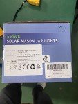 Solpex Solar Mason Jar Lights, 4 Pack Solar Garden Lights 30 LED Mason Jar Solar Lights Waterproof Solar Lanterns Outdoor/Indoor Hanging Lantern Mason Jar for Garden, Patio, Courtyard Wedding Party