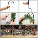 Daifunli 50 ft Pre Lit Christmas Garland Pathway Lights Outdoor Solar Christmas Green Garland with 100 LED Christmas Lights with Walkway Stakes for Yard Outdoor Christmas Decor