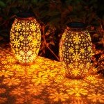 OxyLED Solar Lanterns for The Garden, Solar Lantern 2 Pack Auto On/Off Garden Lanterns Hanging Solar Lights Outdoor Garden Lanterns Solar Powered Garden Ornaments Decoration for Patio Backyard