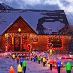 Solar Christmas Pathway Lights with 20 LED Stakes