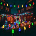 Solar Christmas Pathway Lights with 20 LED Stakes