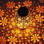 OxyLED Solar Lanterns for The Garden, Solar Lantern 2 Pack Auto On/Off Garden Lanterns Hanging Solar Lights Outdoor Garden Lanterns Solar Powered Garden Ornaments Decoration for Patio Backyard