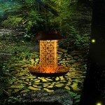 MLEPXBO Solar Bird Feeder, Durable Metal Outdoor Bird Feeders Hanging Station, Wild Bird Feeder with Solar LED Light, Squirrel Proof Bird Feeder for Balcony Garden Decoration
