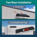 hixyer Solar Fence Lights Outdoor Garden, 8 Modes Solar Wall Lights Warm White & RGB Colors Waterproof Solar Lights for Outside, Backyard, Patio, Deck, Stair, Step, Railing (6 Pack)