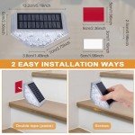 Dasing 4 Pack Solar Stair Lights, IP67 Waterproof Solar Step Lights Outdoor Lighting Decor for Yard Stair, Patio, Front Step, Front Porch and Deck Solar Fence Light Warm White (Warm White)
