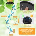 Solar Lanterns Outdoor,Hanging Solar Lights for Garden,Waterproof Metal LED Table Lanterns,Patio,Yard,Auto On/Off,IP65 Water Resistant,Solar Powered Decorative Lanterns for Courtyard (Wind Chimes)