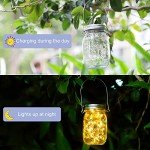 3 Pack Solar Mason Jar Lights,30 LED Water-Proof Outdoor Solar Lanterns,Garden Lights,Hanging Lights for Outside,Wedding, Party, Bar, Garden,Christmas,Table,Tree,etc. (Warm)…