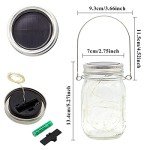 3 Pack Solar Mason Jar Lights,30 LED Water-Proof Outdoor Solar Lanterns,Garden Lights,Hanging Lights for Outside,Wedding, Party, Bar, Garden,Christmas,Table,Tree,etc. (Warm)…