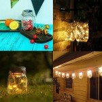3 Pack Solar Mason Jar Lights,30 LED Water-Proof Outdoor Solar Lanterns,Garden Lights,Hanging Lights for Outside,Wedding, Party, Bar, Garden,Christmas,Table,Tree,etc. (Warm)…