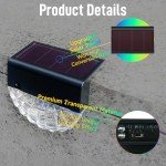 Moman Solar Fence Lights, 6 Pack Solar Lights Outdoor Garden Warm White & RGB Color Changing IP55 Waterproof for Fence Steps Stairs Garden Yard, Solar-Fence-Light-Outdoor-LED (SFL1 Shells)