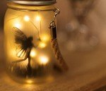 Garden Mile 2 x Solar Powered Hanging Fairy Lantern Fairy Garden Accessories Outdoor Decorations Mason Jar Lighting with 30 LEDs Firefly Lights Garden Solar Lantern Jar 2 Pack Hanging Decoration