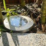 Jsdoin Solar Lights Outdoor Garden,Deck Lights Solar Powered - 8 LED,for Landscape,Walkway,Lawn,Steps Decks,Pathway Yard Stairs Fences,Garden Decorations Warm (6)