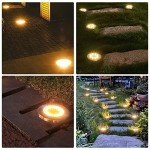 Jsdoin Solar Lights Outdoor Garden,Deck Lights Solar Powered - 8 LED,for Landscape,Walkway,Lawn,Steps Decks,Pathway Yard Stairs Fences,Garden Decorations Warm (6)