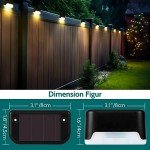 Solpex Solar Lights for Outdoor, 12 Pack Stair Lights, Waterproof LED Lights for Outdoor Stairs, Steps, Fence, Yard, Patio, Gutter, Pathway, Decoration(Black,Warm White)