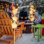 Homeimpro Solar Christmas Outside Decorations Holiday Solar Lights Yard Garden Gnomes Snowman Pathway Stake Lights with 18 LED Waterproof Lawn Outdoor Lights Xmas Gifts for Mom Women(2Pack)