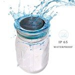 Solar Mason Jar Lights 4Packs, Hanging Lantern 30 LEDs String Fairy Lights Waterproof Firefly Decor for Garden Patio Yard Desktop Party