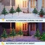 Spetase Solar Christmas Tree Garden Stake Lights, 2024 New Upgraded Solar Christmas Decoration Tree Lights, Outdoor Waterproof Yard Patio Path Lights, 2 Modes, 2pcs