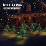 Spetase Solar Christmas Tree Garden Stake Lights, 2024 New Upgraded Solar Christmas Decoration Tree Lights, Outdoor Waterproof Yard Patio Path Lights, 2 Modes, 2pcs